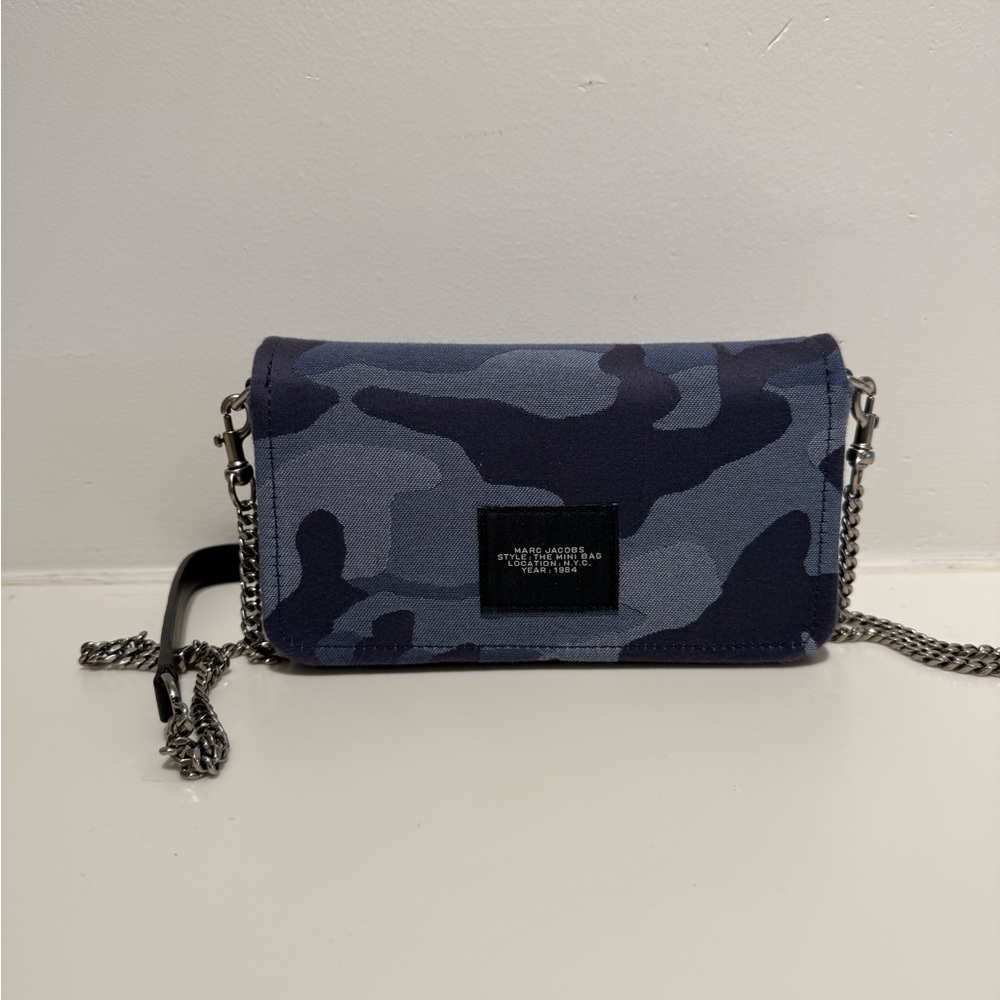 NWT Marc Jacobs The Mini Bag blue camo chain - Picture 3 of 6